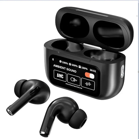 AIRPODS A9 PRO Touch Screen ANC/ENC Noise Reduction, Touch Control Wireless Headset TWS Noise Cancelling Earbud Bluetooth 5.4 Wireless Earbuds