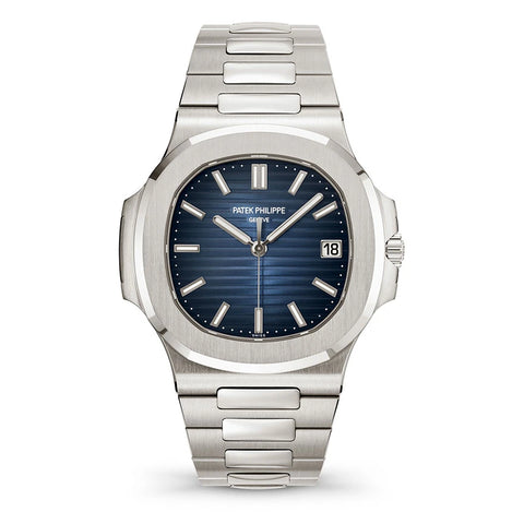 Patek Philippe Nautilus Blue Dial Steel Mens