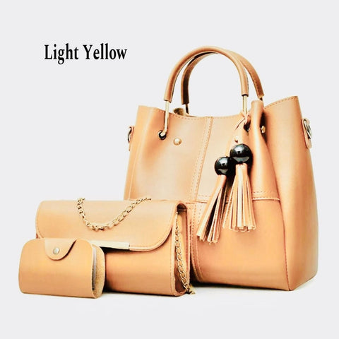 3 Pcs Ladies Hand & Shoulder Bag