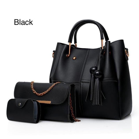 3 Pcs Ladies Hand & Shoulder Bag