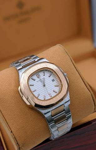 Patek Philippe Nautilus Blue Dial Steel Mens