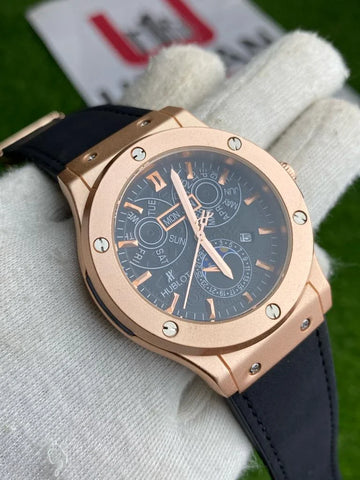 Hublot Classic Fusion Aerofusion MoonPhase Black Strap