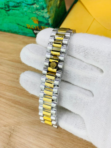 Rolex oyster perpetual two tone with Grey dial and date